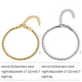 18K Cuban Hemp Flowers Chain in Stainless Steel