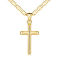 14K Gold Cross Necklaces 26mm