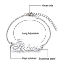 Stainless Steel Letter Bracelet