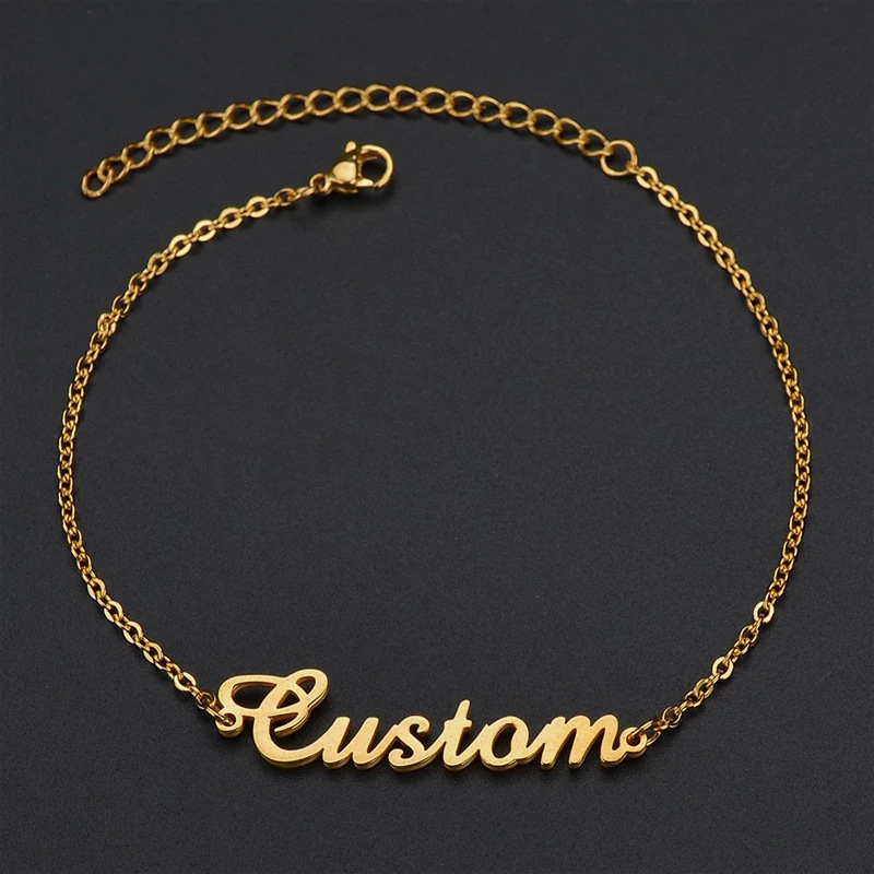Stainless Steel Letter Bracelet