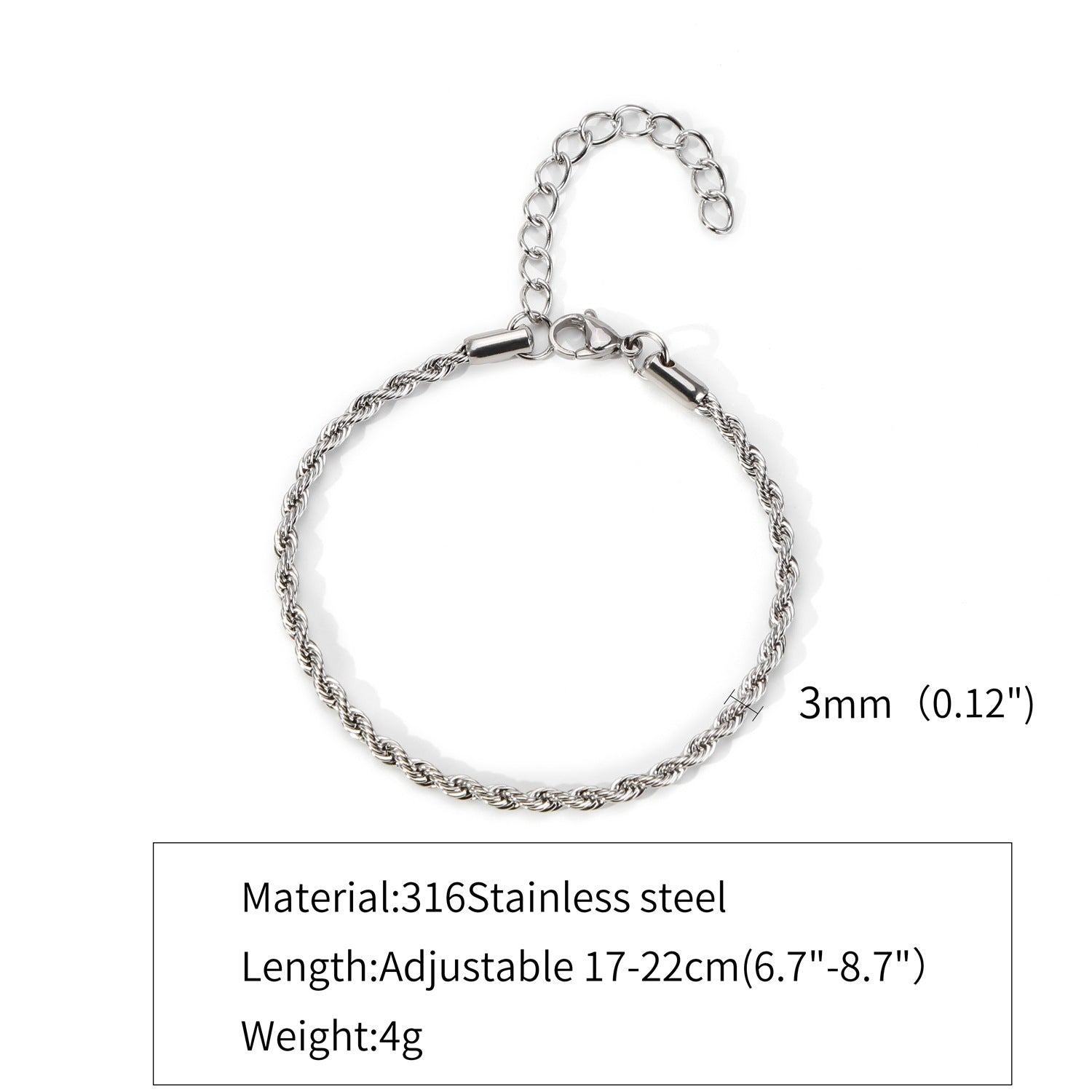 18K Cuban Hemp Flowers Chain in Stainless Steel