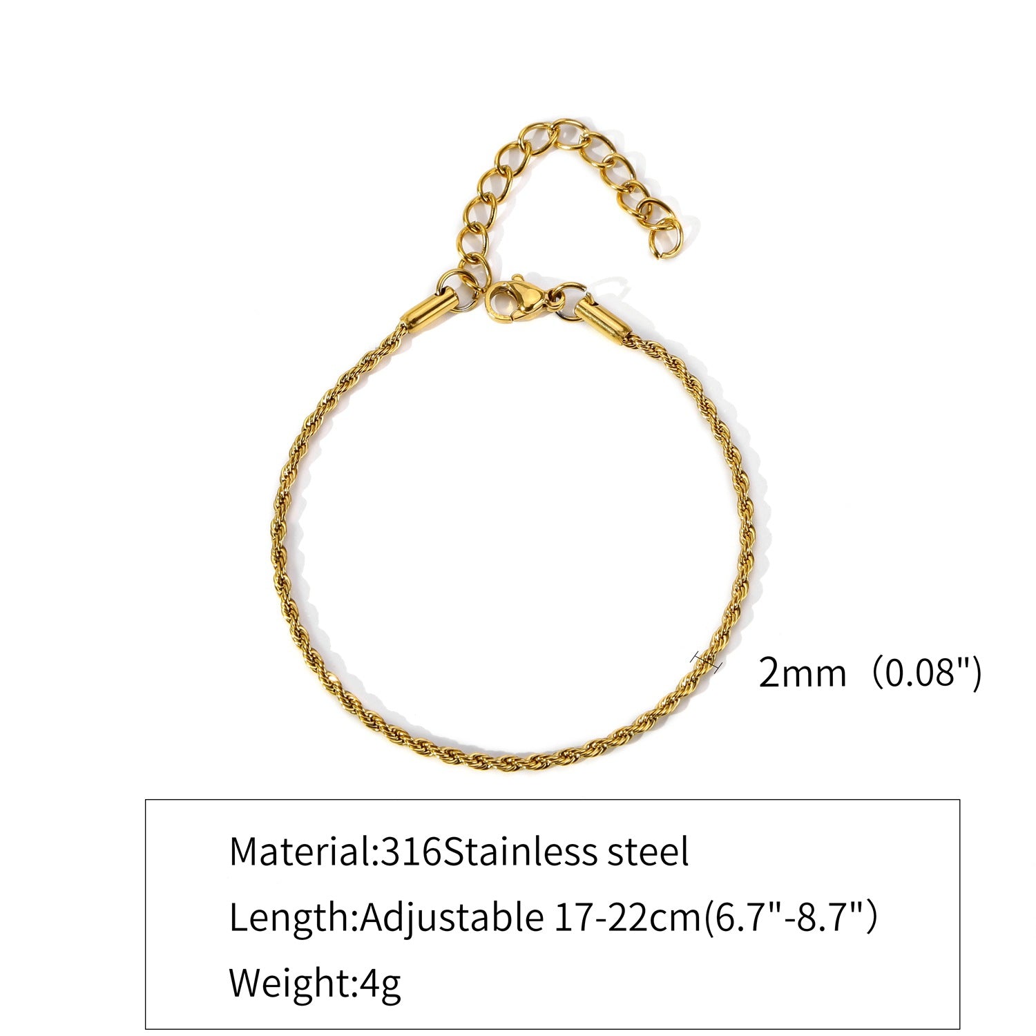 18K Cuban Hemp Flowers Chain in Stainless Steel