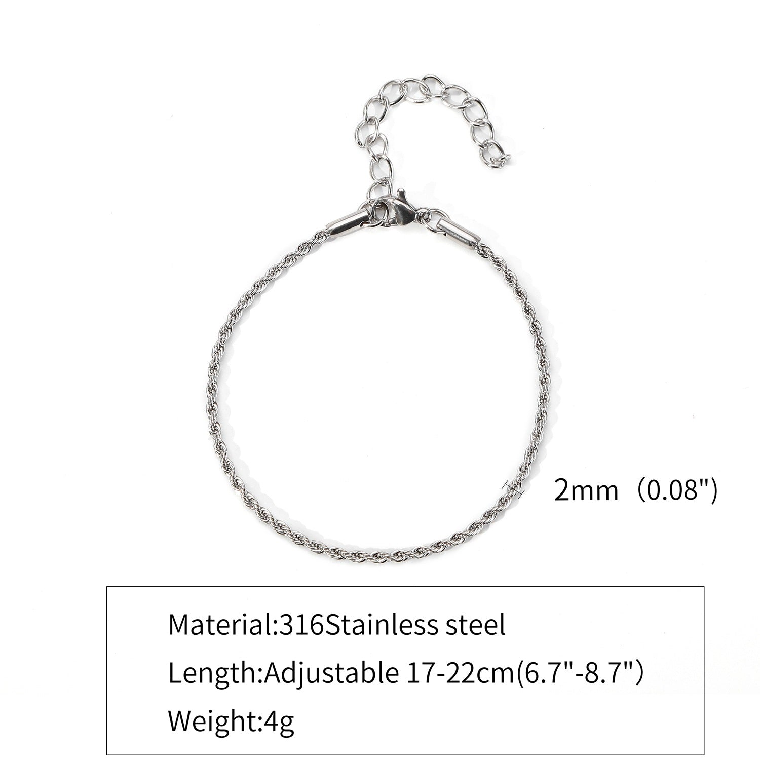 18K Cuban Hemp Flowers Chain in Stainless Steel